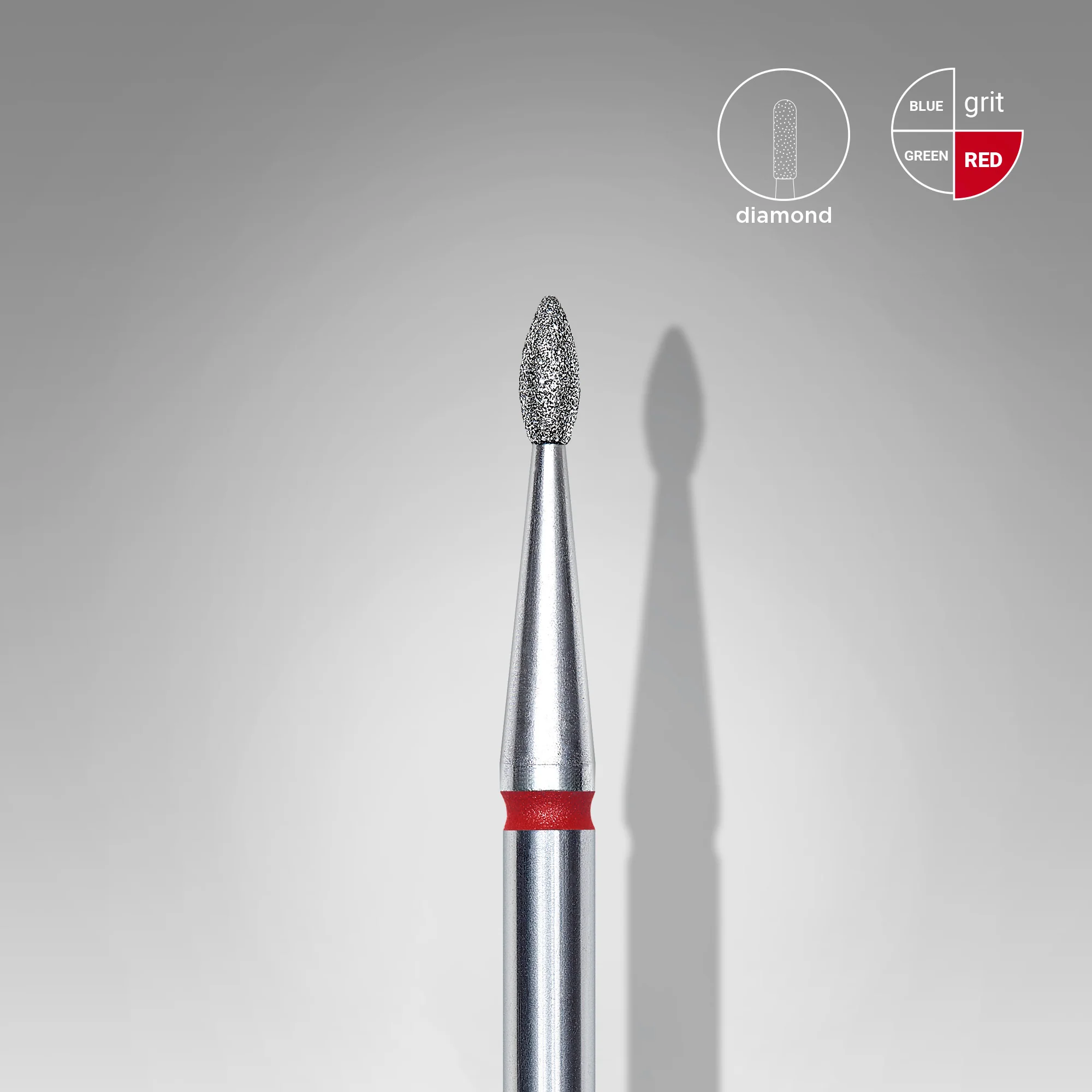 Bit diamantat picatură roșu 1.6mm/4mm